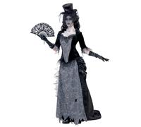 Smiffy's Adult Women's Ghost Town Black Widow Costume, Top, Skirt And Hat, -
