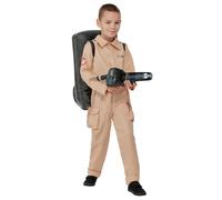Smiffys Ghostbusters Child’s Costume, Jumpsuit with Inflatable Backpack, Officially Licensed Boilersuit with Ghostbusters Logos, Perfect for Halloween and 80s-Themed Family Fancy Dress