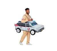 Smiffys Ghostbusters Ride-In Car Costume for Adults, All-in-One with Straps, 3D Ride-In with Hyper-Real Print, Officially Licensed, Ideal for Halloween, Family Fancy Dress, and 80s Theme Events