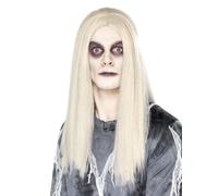 Smiffys Ghostly Spirit Wig, Grey , Halloween Fancy Dress Accessory, Halloween Fancy Dress Accessories Dress Up Wigs