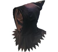 Smiffys Ghoul Hood & Mask, Black Overhead, Halloween Fancy Dress Accessory, Adult Dress Up Masks