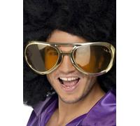 Gold Adults Giant 70s Rock Glasses - Smiffys Specs Fancy Dress Seventies - giant rock glasses 70s smiffys specs fancy dress seventies