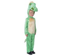 Smiffys Gigantosaurus Deluxe Costume for Kids, All-in-One and Character Hood in Green, Officially Licensed with Padded 3D Tail, Perfect for Group Outfits, Fancy Dress, and Playful Events