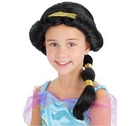 Smiffys Girls Arabian Princess Wig, Girls Fancy Dress, Child Dress Up Wigs