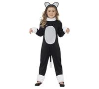 Cat Halloween Costume Set Smiffys Black 10-12 Years
