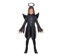 Smiffys Girl's Dark Angel Costume in Black | Size: 7-9 Years Smiffys Black 7-9 Years