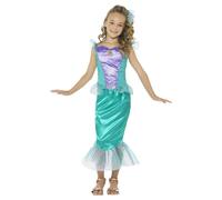 Smiffys Girl's Deluxe Mermaid Costume Set in Bottle Green | Size: 10-12 Years Smiffys Bottle Green 10-12 Years
