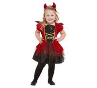Smiffys Girl's Devil Costume Set in Red | Size: 1-2 Years Smiffys Red 1-2 Years