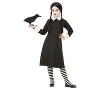 Smiffys Girl's Gothic School Costume Dress Set in Black | Size: 4-6 Years Smiffys Black 4-6 Years