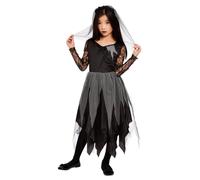 Smiffys Girl's Grave Yard Bride Costume Set in Black | Size: 10-12 Years Smiffys Black 10-12 Years