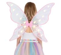 Smiffys Girls Light Up Iridescent LED Fairy Wings