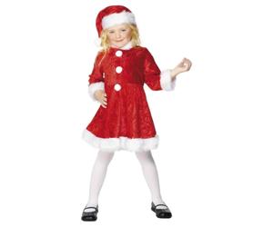 Smiffys Girl's Miss Santa Mini Costume Set in Red | Size: 10-12 Years Smiffys Red 10-12 Years