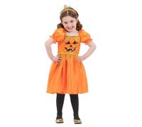Smiffys Girl's Pumpkin Halloween Costume Set in Orange | Size: 3-4 Years Smiffys Orange 3-4 Years