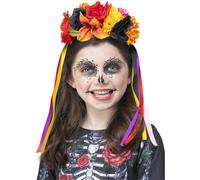 Smiffys Girls Roses Day Of The Dead Headband