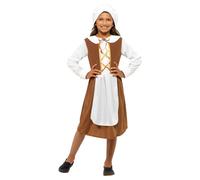 Smiffys Girl's Tudor Costume Set in Brown | Size: 10-12 Years Smiffys Brown 10-12 Years