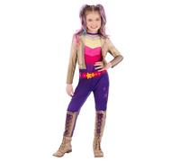 Smiffys Girls Unicorn Academy Sophia Costume, Official Kids Jumpsuit with Printed Mock Jacket, Colourful Fantasy Fancy Dress for Book Week, Birthday Parties, Cosplay & Halloween, Age 4-6