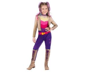 Smiffys Girls Unicorn Academy Sophia Costume, Official Kids Jumpsuit with Printed Mock Jacket, Colourful Fantasy Fancy Dress for Book W irthday Parties, Cosplay & Halloween, Age 7-9