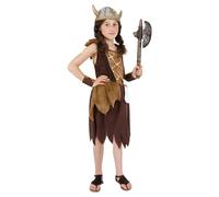 Smiffys Girl's Viking Costume Set in Brown | Size: 7-9 Years Smiffys Brown 7-9 Years