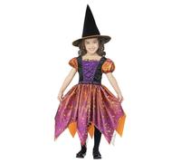 Smiffys Girl's Witch Moon & Stars Costume Set in Black | Size: 10-12 Years Smiffys Black 10-12 Years