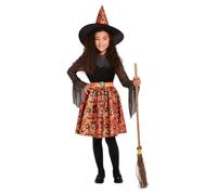 Smiffys Girl's Witch Vintage Halloween Costume Set in Orange | Size: 4-6 Years Smiffys Orange 4-6 Years