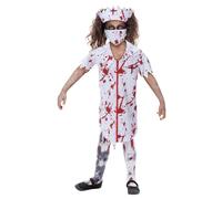 Smiffys Girl's Zombie Nurse Costume in White | Size: 10-12 Years Smiffys White 10-12 Years