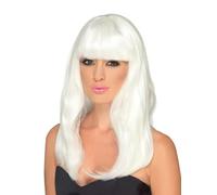 Smiffys Glam Party Wig, Glow in the Dark , Halloween Fancy Dress Accessory, Halloween Dress Up Wigs