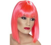 Smiffys Glam Wig in Pink Smiffys Pink