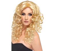 Smiffy's Glamour Wig with Curls (Long, Blonde)
