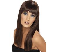 Smiffys Glamourama Wig, Brown