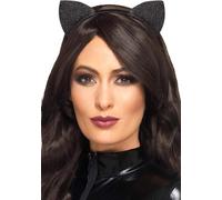 Smiffys Glitter Vinyl Cat Ears