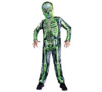 Smiffys Glow Skeleton Child Costume, Kids Fancy Dress