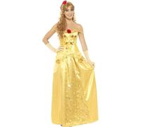 Smiffys Golden Princess Costume, Gold (Size M)