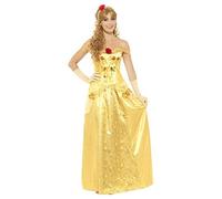 Smiffys Golden Princess Costume Gold Size M Uk 12-14 Fancy Dress