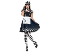 Adult Ladies Gothic Dark Alice Halloween Costume Wonderland Fairytale Cosplay