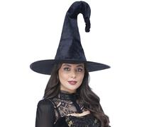 Smiffys Gothic Coven Witch Hat Tall, Velour, Halloween Fancy Dress Accessory, Witch Dress Up Hats