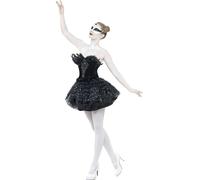 Black Women's Gothic Swan Masquerade Costume - costume swan gothic dress halloween fancy masquerade black ladies womens adult ballerina outfit
