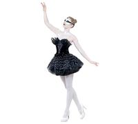 Smiffys Gothic Swan Masquerade Costume, Black with Dress, Halloween Carnival of The Damn Fancy Dress, Adult Dress Up Costumes