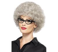 Smiffys Granny Perm Wig, Grey, Funny Fancy Dress, Adult Dress Up Wigs