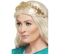 Smiffys Grecian Leaf Headband, Gold, Legends & Myths Fancy Dress, Ancient Greek Dress Up Accessories