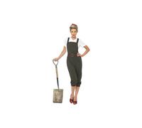 Smiffy's Green Adult Size 16-18 Women's WW2 Land Girl Costume - Fancy Dress - costume ww2 land girl fancy dress 1940s world war ladies army outfit