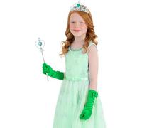 Smiffys Green Princess Kit with Wand, Tiara & Gloves, Girls Fancy Dress, Child Dress Up Accessories