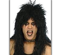 Smiffys Hard Rocker Wig, Black