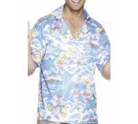 Smiffys Hawaiian Shirt, Blue, Men - Chest 42"-44", Leg Inseam 33"