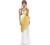 Adults Ladies Helen Of Troy Ancient Greek Toga Fancy Dress Costume Goddess Tiara