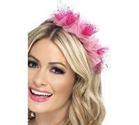 Smiffy's Hen Night Headband with Net Flowers - Pink