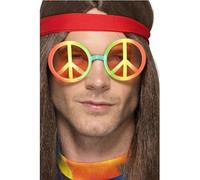 Smiffys Hippie Specs, Multi-Coloured , 1960's Groovy Fancy Dress, Adult Dress Up Accessories