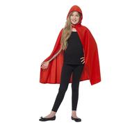 Smiffys Hooded Cape, Red (Size S-M)