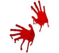 Smiffys Horrible Blooded Hands, Red For Window Decoration Only, Halloween Fancy Dress Accessory, Halloween Dress Up Halloween decorations