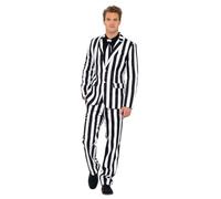 Smiffys Humbug Suit, Black & White with Jacket, Trousers and Tie, Stand Out Suits Fancy Dress, Comedy Dress Up Costumes