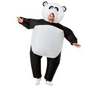 Smiffys Inflatable Giant Panda Costume, Black & White All In One with Self Inflating Fan, Funny Fancy Dress, Animal Dress Up Costumes